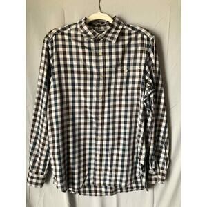 North Face Mens Button Down Shirt sz M Long Sleeve Gingham Print